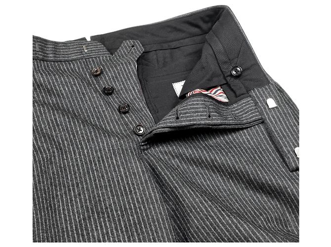 Thom Browne Completo in Lana Flanella a Righe - vista 8