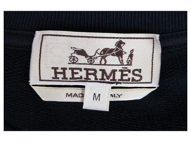Hermès Felpa con morsetto e patch in pelle - vista 6