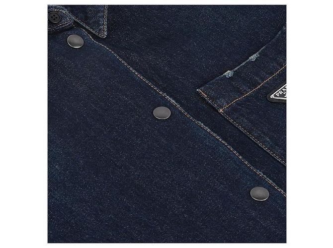 Camisa de denim de algodón azul Prada - vista 11