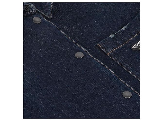 Camisa de denim de algodón azul Prada - vista 3