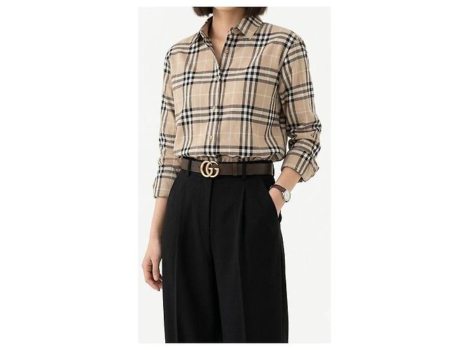 Burberry Camicia Vintage a Quadri in Cotone da Donna - vista 5