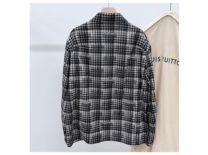 Louis Vuitton Checked Denim Overshirt Jacket - view 4