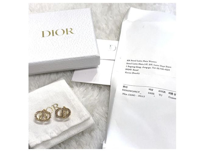 Dior Petite CD Clip-On Stecker-Ohrringe Gold - Ansicht 5