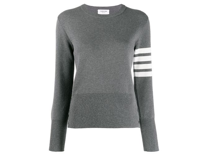 Malha Milano Stitch Thom Browne Cinza - vista 2