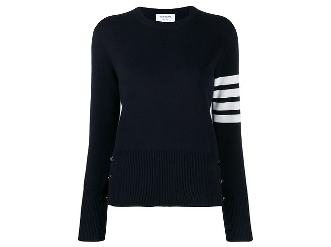 Malha Milano Stitch Thom Browne Cinza - vista 4