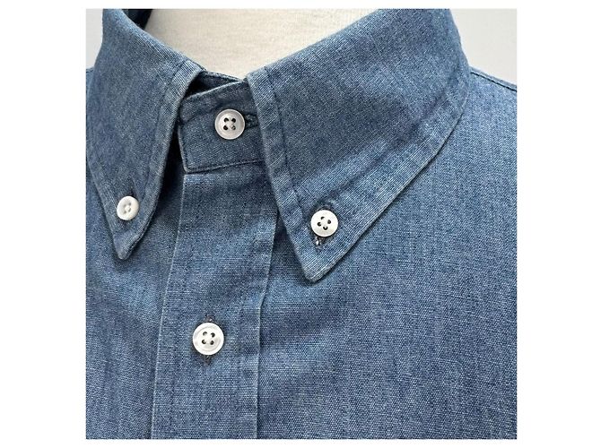 Thom Browne Camicia Chambre Striped Cuff Shirt - vista 11