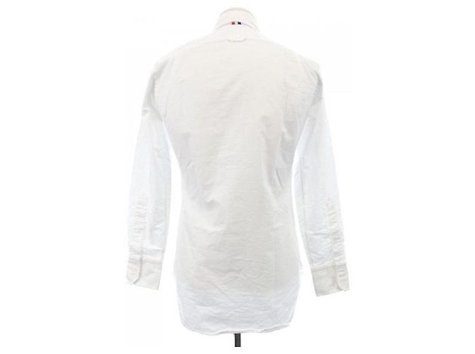 Thom Browne Camicia button-down in cotone Oxford con rifinitura RWB nascosta - vista 3