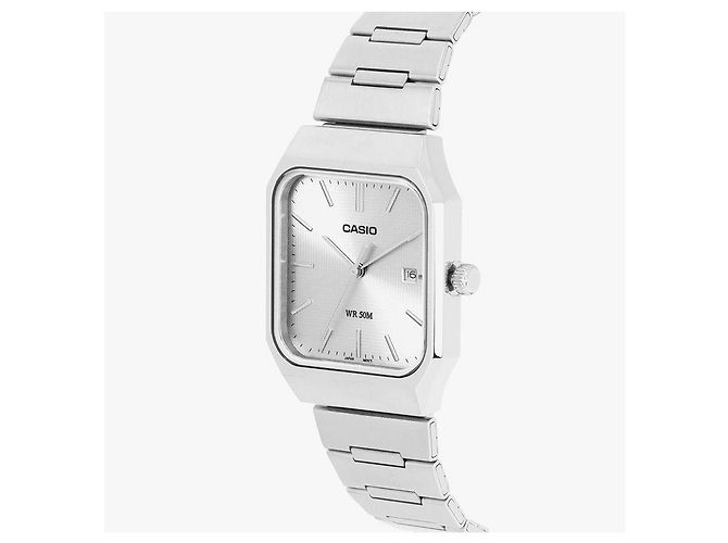 Casio Analog Square Watch Silvery Metal - view 6