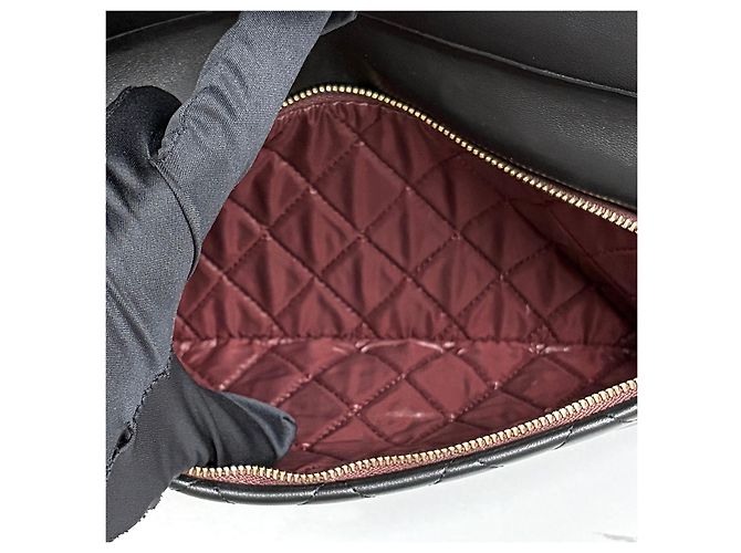 Chanel Klappbare Clutch aus Lammleder Schwarz - Ansicht 8