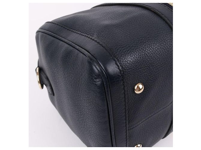 Gucci Borsa Boston e borsa a tracolla in pelle blu navy - vista 10