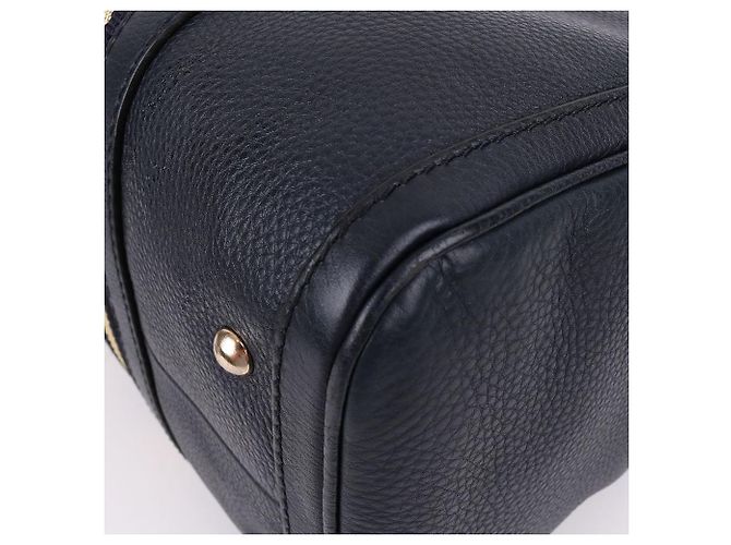 Gucci Borsa Boston e borsa a tracolla in pelle blu navy - vista 11