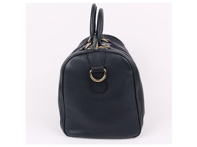 Gucci Borsa Boston e borsa a tracolla in pelle blu navy - vista 5