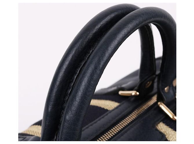Gucci Borsa Boston e borsa a tracolla in pelle blu navy - vista 7