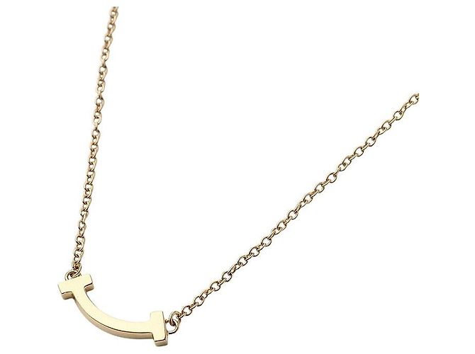 Tiffany & Co Collana con mini pendente T-Smile in oro giallo - vista 4