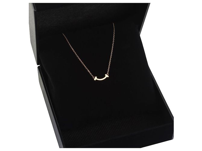 Tiffany & Co Collana con mini pendente T-Smile in oro giallo - vista 6