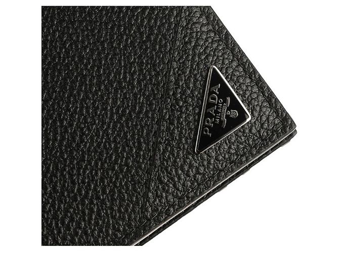 Prada Vitelho Grain Leather Bi-Fold Wallet stamp: - view 6