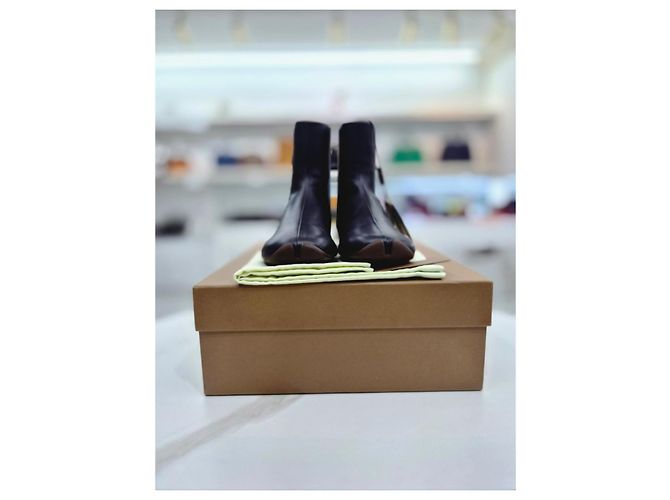 Burberry Phoenix Leather Sock Ankle Boots Size - view 11