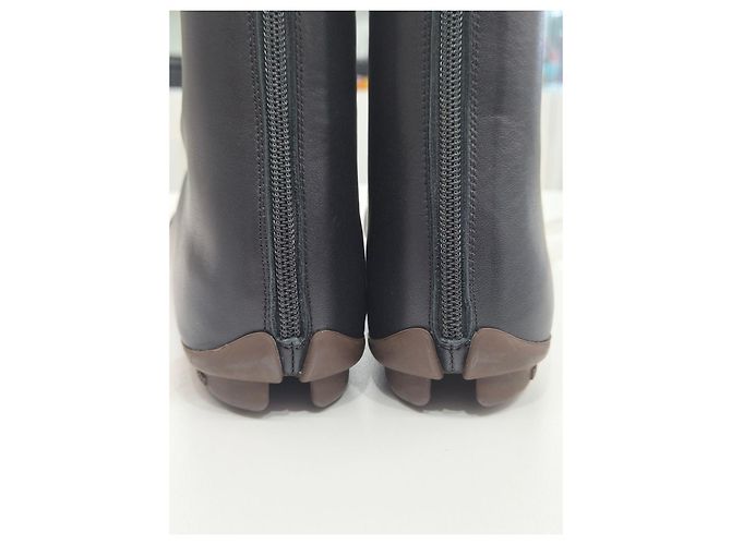 Burberry Phoenix Leather Sock Ankle Boots Size - view 21