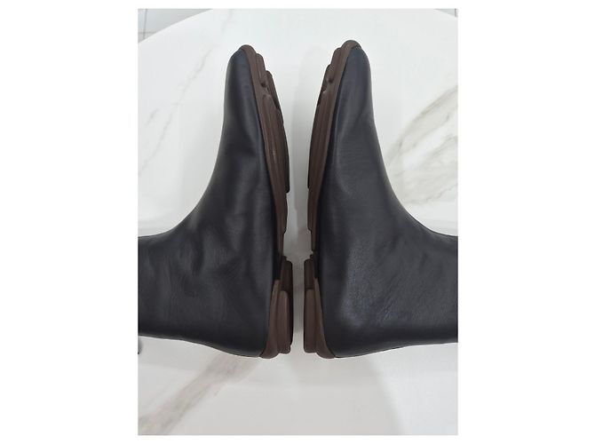 Burberry Phoenix Leather Sock Ankle Boots Size - view 26