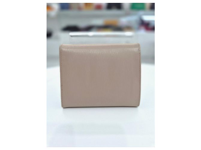 Cartera de tres pliegues Viterbo Move Prada rosa de cuero - vista 14