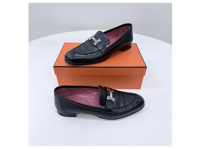 Hermès Mocassini in pelle da donna Nero - vista 3