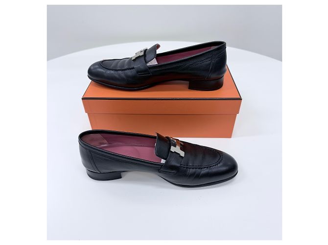 Hermès Mocassini in pelle da donna Nero - vista 4
