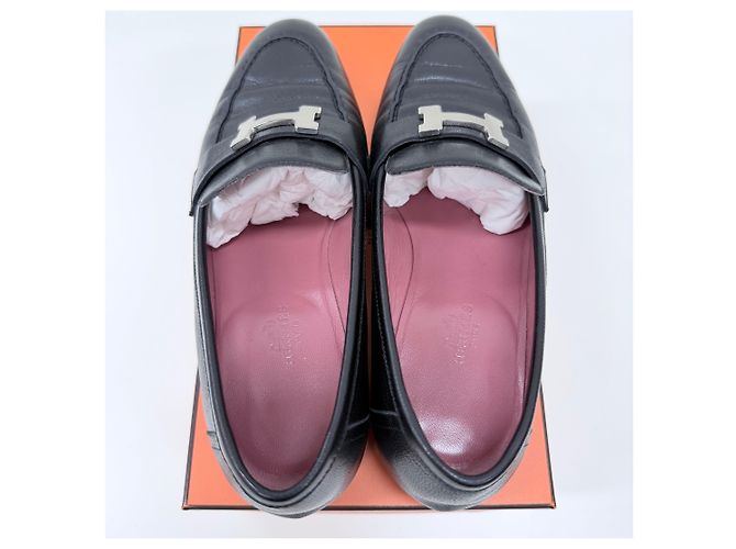 Hermès Mocassini in pelle da donna Nero - vista 7