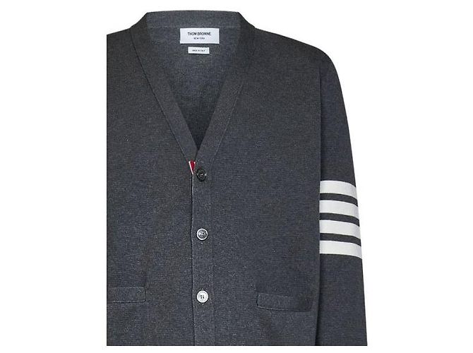 Thom Browne V-Ausschnitt-Cardigan aus Baumwolle im Milano-Strick - Ansicht 4