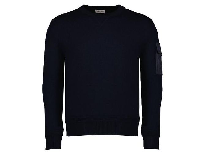 Moncler Wool Sweater Navy Blue - view 2