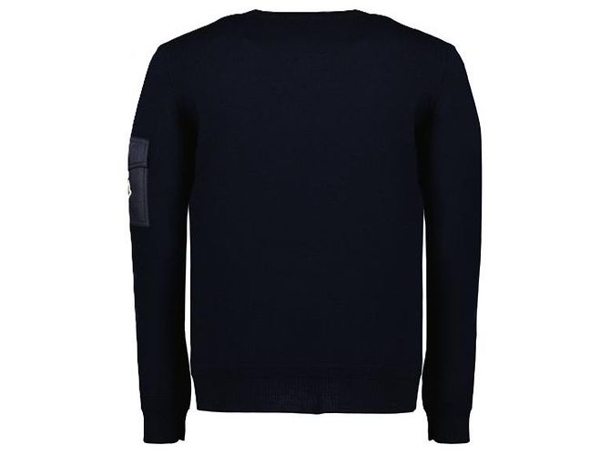 Moncler Wool Sweater Navy Blue - view 3