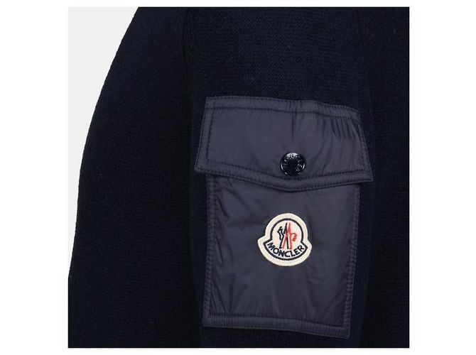 Moncler Wool Sweater Navy Blue - view 4