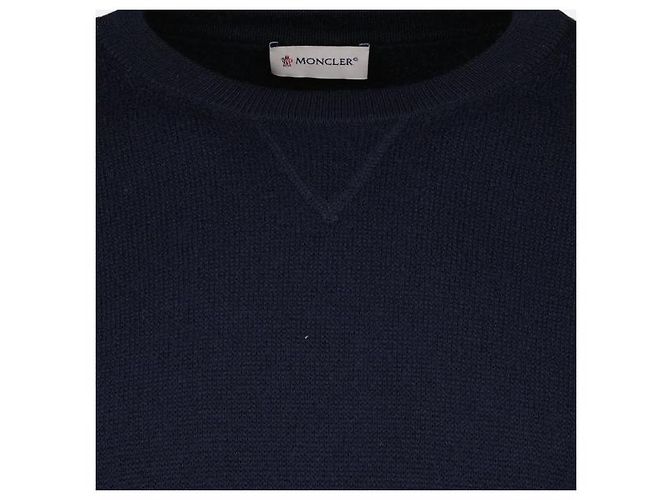 Moncler Wool Sweater Navy Blue - view 5