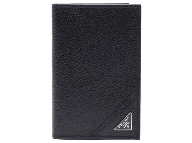Prada Vitello Flap Cardholder Black stamp: - view 2