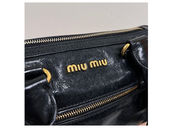 Miu Miu Borsa Tote e a Tracolla Motor Bag Nero - vista 11