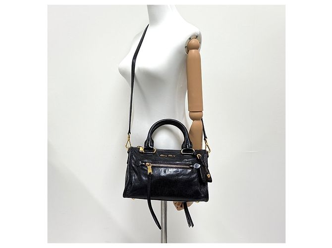 Miu Miu Borsa Tote e a Tracolla Motor Bag Nero - vista 2