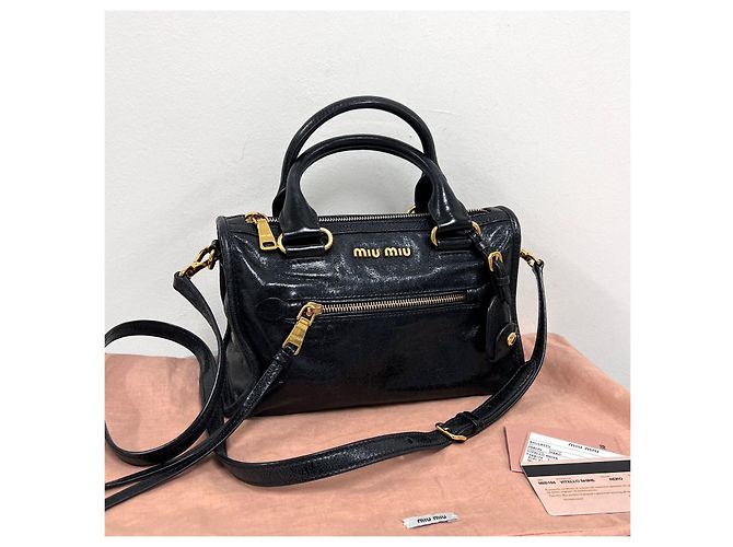 Miu Miu Borsa Tote e a Tracolla Motor Bag Nero - vista 3