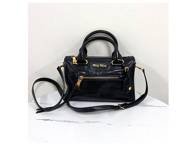 Miu Miu Borsa Tote e a Tracolla Motor Bag Nero - vista 4