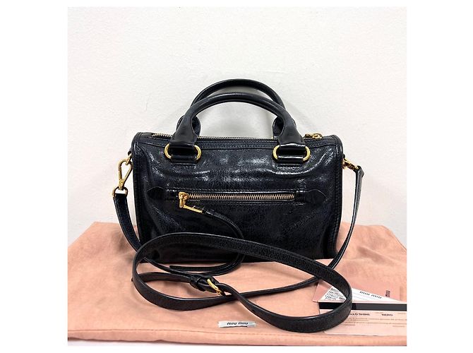 Miu Miu Borsa Tote e a Tracolla Motor Bag Nero - vista 5