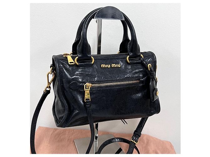 Miu Miu Borsa Tote e a Tracolla Motor Bag Nero - vista 6
