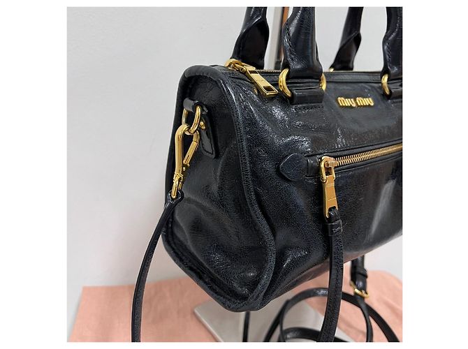Miu Miu Borsa Tote e a Tracolla Motor Bag Nero - vista 8