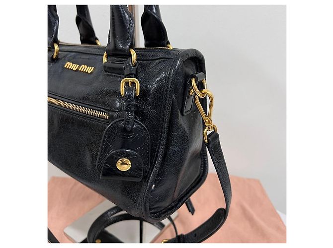 Miu Miu Borsa Tote e a Tracolla Motor Bag Nero - vista 9