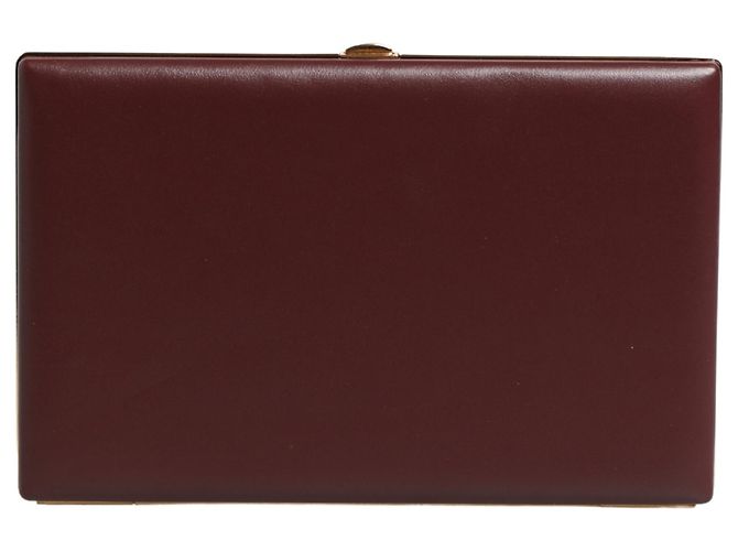 Dolce & Gabbana Clutch da sera da donna in pelle di vitello marrone - vista 3