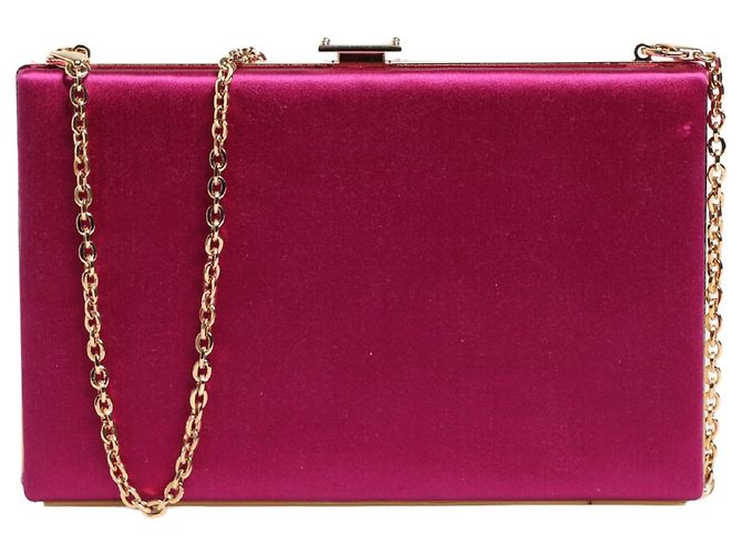 Dolce & Gabbana Clutch e borsa a tracolla da sera in cotone rosa da donna - vista 3