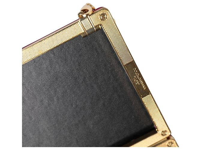 Dolce & Gabbana Clutch e borsa a tracolla da sera in cotone rosa da donna - vista 6