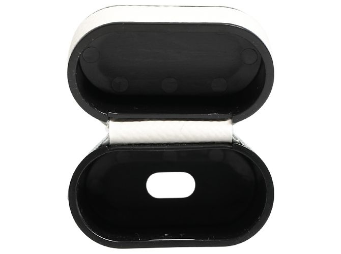 Dolce & Gabbana Étui Airpods en cuir de veau blanc avec logo et sangle - vue 7