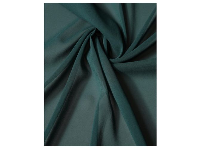 Dolce & Gabbana Sciarpa Stola in Seta Verde Scuro - vista 3