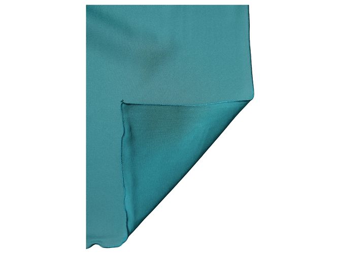 Dolce & Gabbana Sciarpa Stola in Seta Blu Verde x Foulard - vista 2