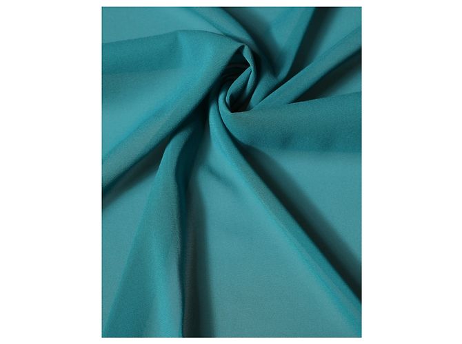 Dolce & Gabbana Sciarpa Stola in Seta Blu Verde x Foulard - vista 3