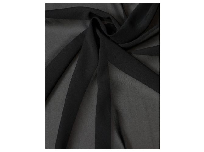 Dolce & Gabbana Sciarpa Sciallo Stola in Seta Nera x Foulard - vista 3
