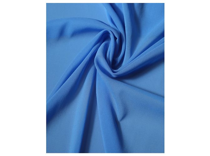 Dolce & Gabbana Écharpe Châle Foulard en Soie Bleue - vue 3